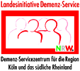 Logo der Landesinitiative Demenz-Service mit dem Text "Landesinitiative Demenz-Service - Demenz-Servicezentrum für die Region Köln und das südliche Rheinland"