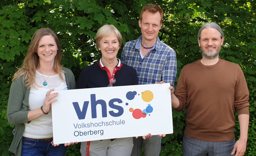 Von links nach rechts: Mona Lisa Kinting, Renée Scheer, Lars Nelson, René Schultens. (Foto: vhs-Oberberg)