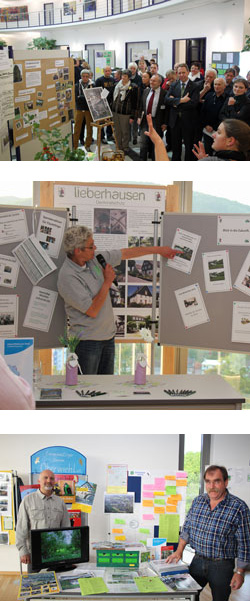 Informationsstände der Dörfer Hülsenbusch, Lieberhausen, Oberwiehl