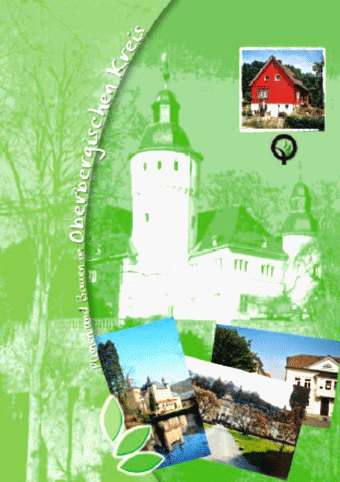 Die Abbildung zeigt das Titelblatt der Broschüre "Planen und Bauen im Oberbergischen Kreis"