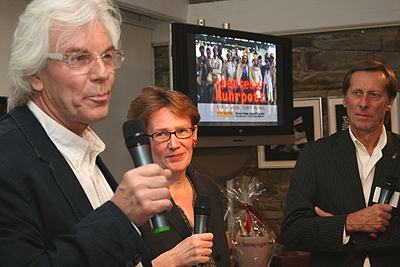 v. l. Werner Kubny, Susanne Wankell und Günter Clobes in einem angeregten "Grimme-Talk". (Foto: OBK)