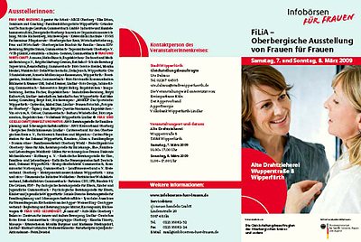 Titelseite des Flyers zur FiLiA 2009 mit Link zum Flyer als PDF-Datei