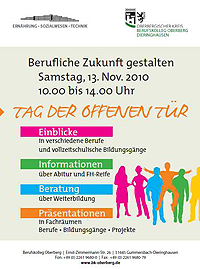 Plakat zum Tag der offenen Tür beim Berufskolleg Gummersbach-Dieringhausen