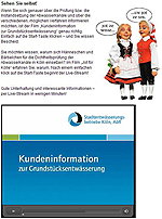 Ausschnitt aus der Homepage der Stadtentwässerungbetriebe Köln AöR Ausschnitt aus der Homepage der Stadtentwässerungbetriebe Köln AöR