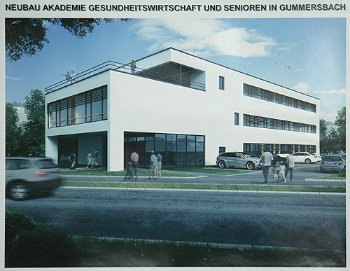 Der Entwurf des neuen Akademie für Gesundheitswirtschaft und Senioren in Gummersbach (Foto: OBK) 