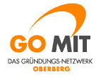 Logo von Go Mit mit dem Text "GO MIT Das Gründungsnetzwerk Oberberg"