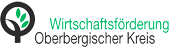 Kreislogo mit Text "Wirtschaftsförderung Oberbergischer Kreis"