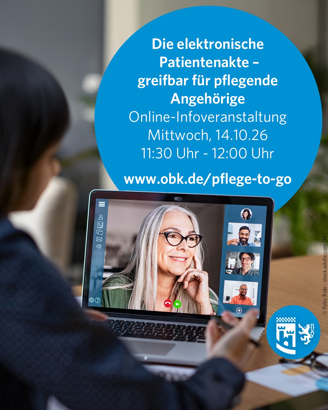 Pflege-Info to go: Kostenfrei und ohne Anmeldung!

Bei den kostenfreien Online-Veranstaltungen erhaltet Ihr jeweils in einer halben Stunden Informationen rund um die Pflege von Angehörigen.

Beim nächsten Termin geht es um "Wissenswertes zur Patientenverfügung und Vorsorgevollmacht".

📆 Mittwoch, 14.10.26
⏰ 11:30 Uhr bis 12:00 Uhr
💻 Teilnahme via Zoom
👉 Zugang: www.obk.de/pflege-to-go

...............................................

⌛ Keine Zeit? Vorherige Veranstaltung verpasst?

✅ Kein Problem! Auf der Internetseite sind die Präsentationen der bisher durchgeführten Veranstaltungen zum Nachlesen für Euch hinterlegt.

...............................................

🤝 Gemeinschaftssache: Veranstalter sind die Wirtschaftsförderungen und die Senioren- und Pflegeberatungen von OBK und RBK in Kooperation mit Pflegedienstleistern.

#pflege #veranstaltung #wirtschaft #oberbergischerkreis #meinschönsterlandkreis