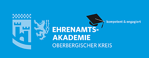 Die Ehrenamts-Akademie des Oberbergischen Kreises bietet gebührenfreie Fortbildungsangebote für bürgerschaftlich und ehrenamtlich Engagierte. (Foto/ Grafik: OBK) 