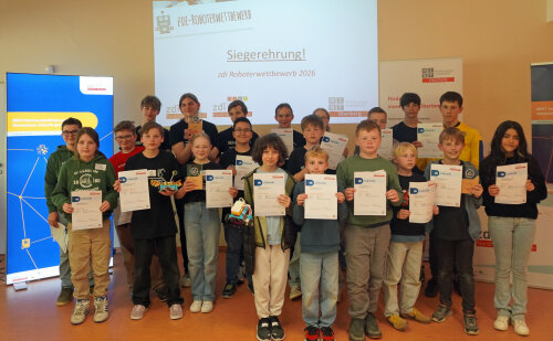 Siegerehrung mit allen teilnehmenden Schülerinnen und Schülern des
Lokalwettbewerbs. (Foto: OBK)