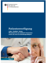 Titelseite der Broschüre "Patientenverfügung" des Bundesministeriums der Justiz