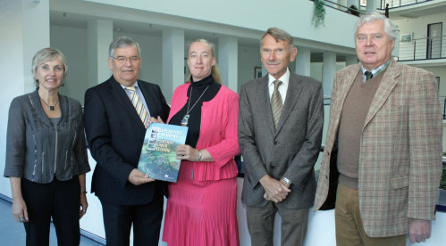 Antrittsbesuch im Kreishaus (v.l.n.r.): Anke Koester, Hagen Jobi, Sylvia Wimmershoff, Andreas Blank, Dr. Jorg Nürmberger (Foto:OBK)