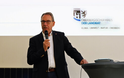 "Wir müssen vorrangig die bereits versiegelten Flächen mit PV-Anlagen versehen", sagte Landrat Jochen Hagt im OBK-Forum Landschaft.Klima.Energie. (Foto: OBK)