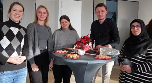 Die Waffelbäckerei der Kreisverwaltung bot gute Gelegenheit für eine gemeinsame Frühstückspause. (Foto: OBK) 