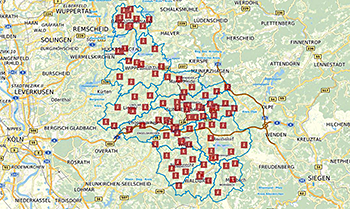 Kartenansicht Notfall-Infopunkte. (Grafik: rio.obk.de)