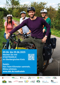 Plakat STADTRADELN im Oberbergischen Kreis 2025