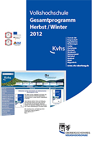 Titelseite Gesamtprogramm Herbst/Winter 2012 der Volkshochschule des Oberbergischen Kreises
