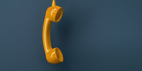 Shot of a landline telephone receiver with copy space for individual text
