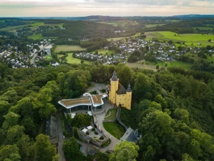 Aerial view from the castle Homburg in Nuembrecht-Germany