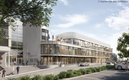 Neubau der Kreisverwaltung, Blick Moltkestr.