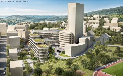 Neubau der Kreisverwaltung, Blick aus der Luft
