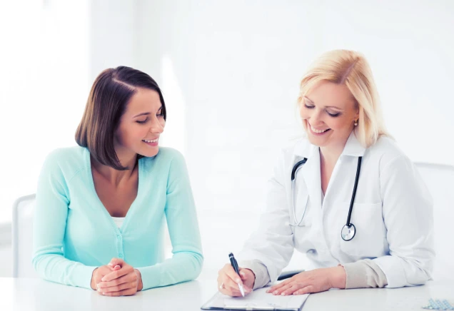 doctor with patient in hospital
